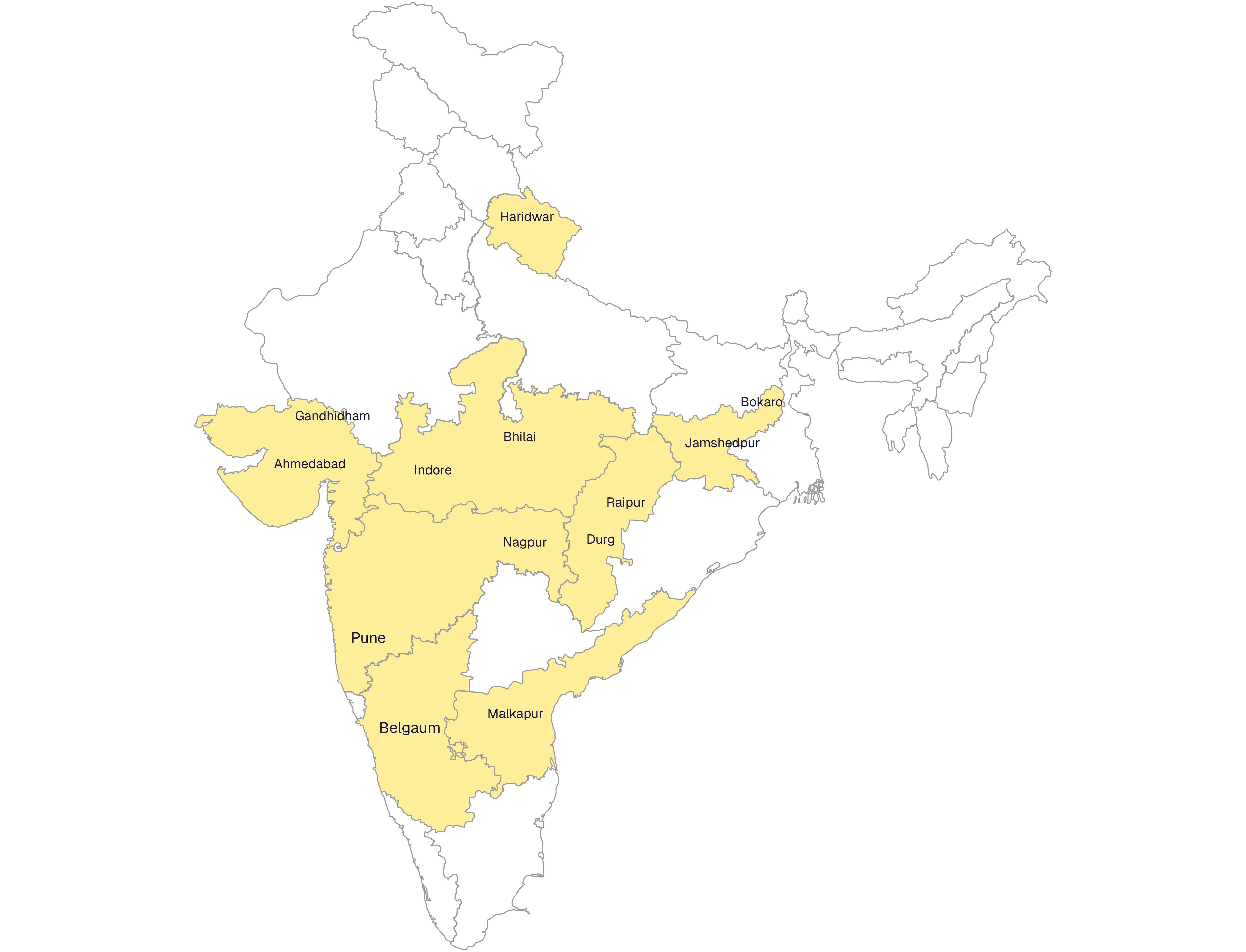 India Network Map